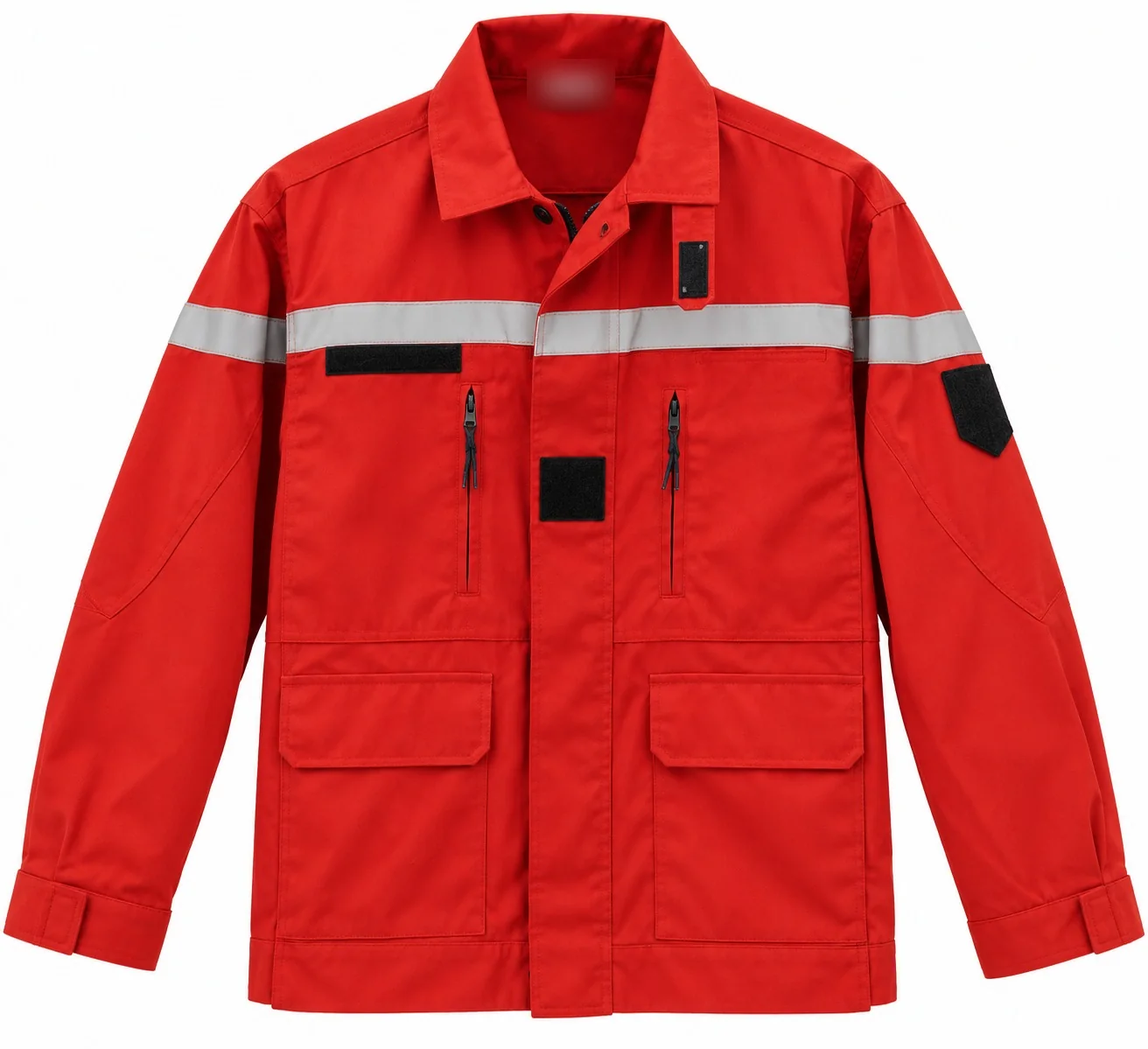 Veste rouge, bandes réfléchissantes