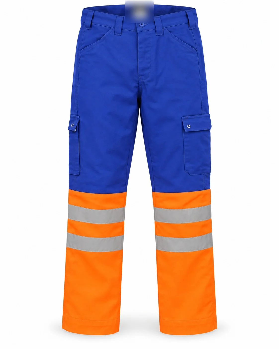 Pantalon haute visibilité bleu et orange