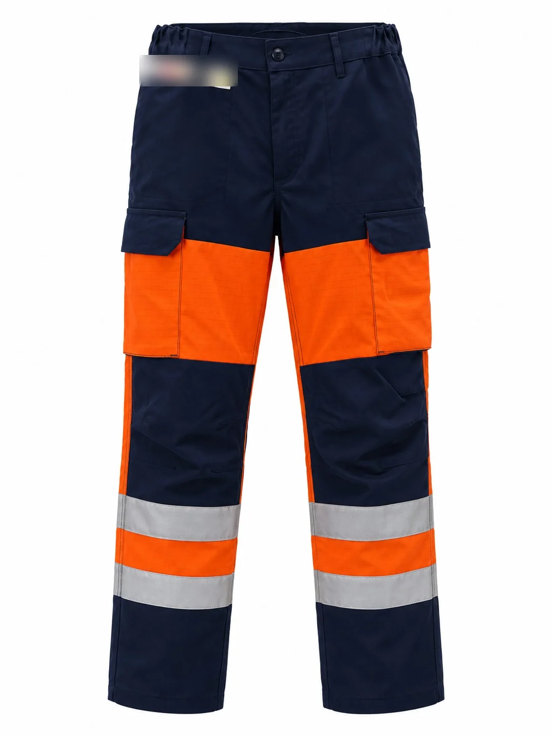 Pantalon haute visibilité marine et orange